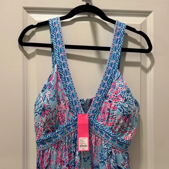 Lilly Pulitzer Blue and Pink Floral Dress 🆕 - Picture 4 of 7